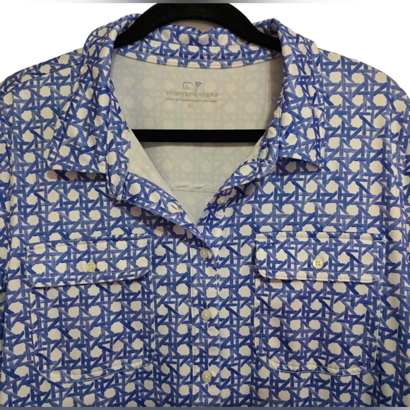 Vineyard Vines UPF RATTAN MARGO SHIRT DRESS MARLIN Size XL - Picture 4 of 11